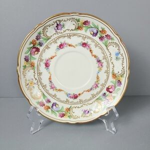 Schumann Bavaria Dresden-Garland US Zone Vintage Saucer Dish